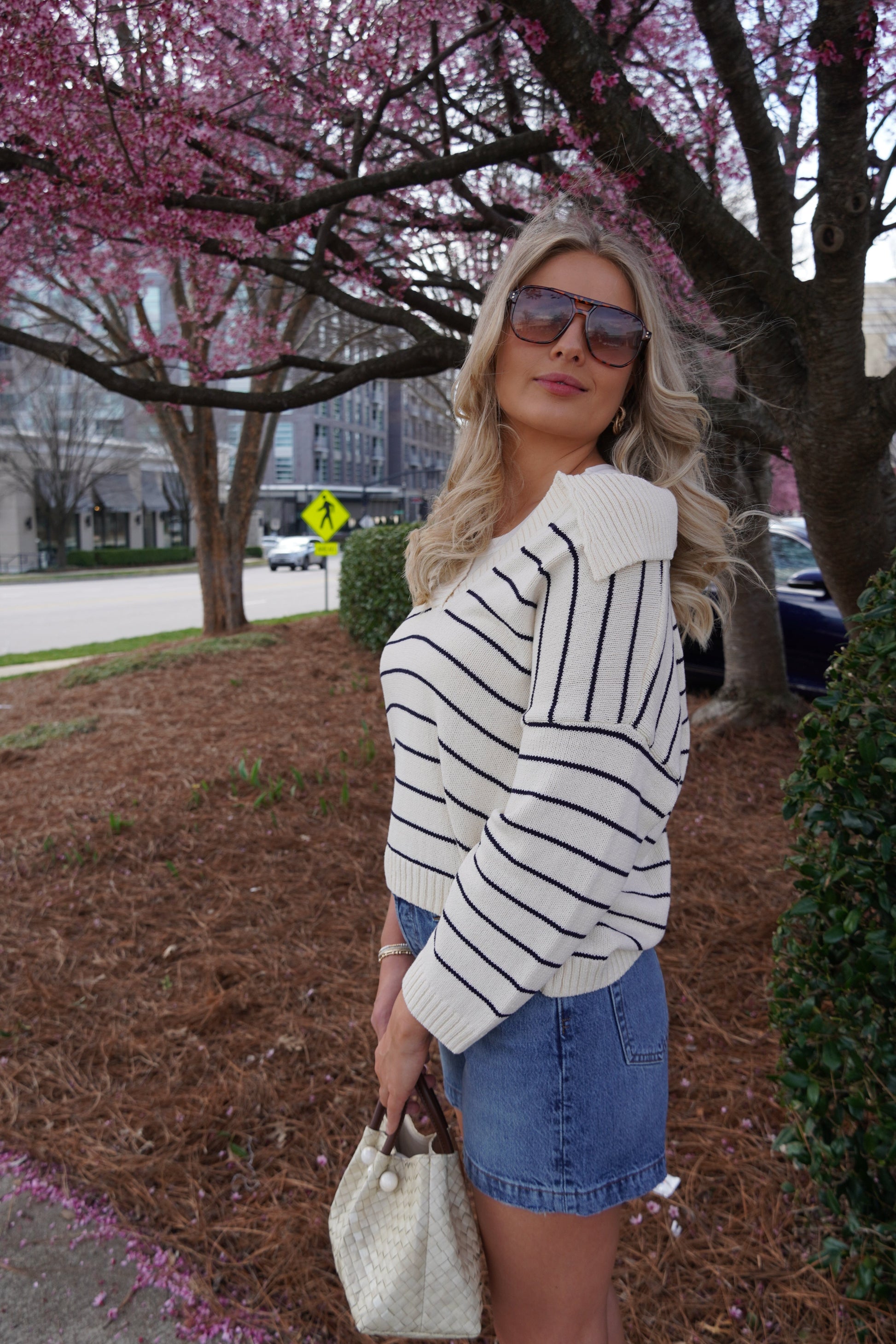 Striped Easy Pullover-Sweaters-Uniquities