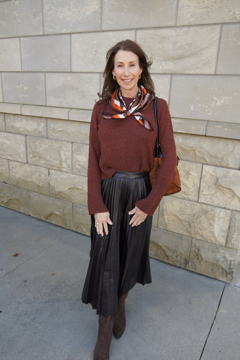 6-Ply Cuffed Solid Boxy Mock-Sweaters-Uniquities