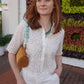 Petal Eyelet Shirt-Tops/Blouses-Uniquities