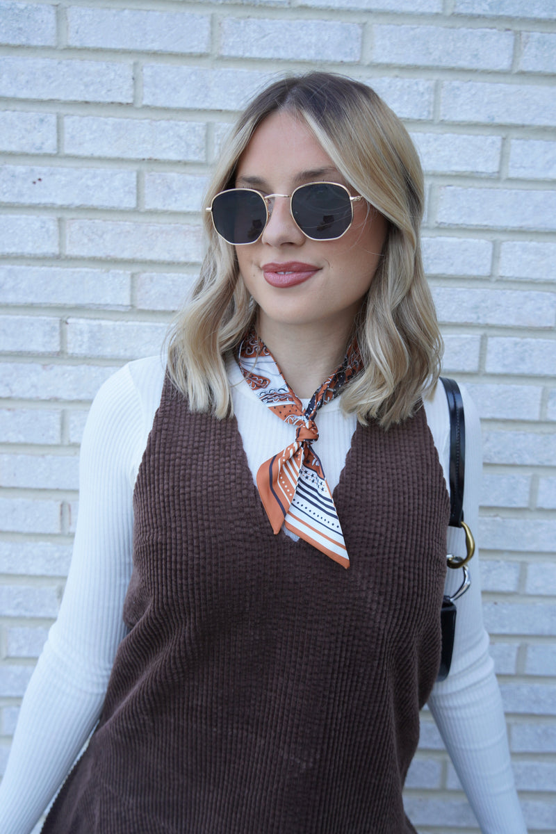 Twilly Scarf Brown-Accessories-Uniquities