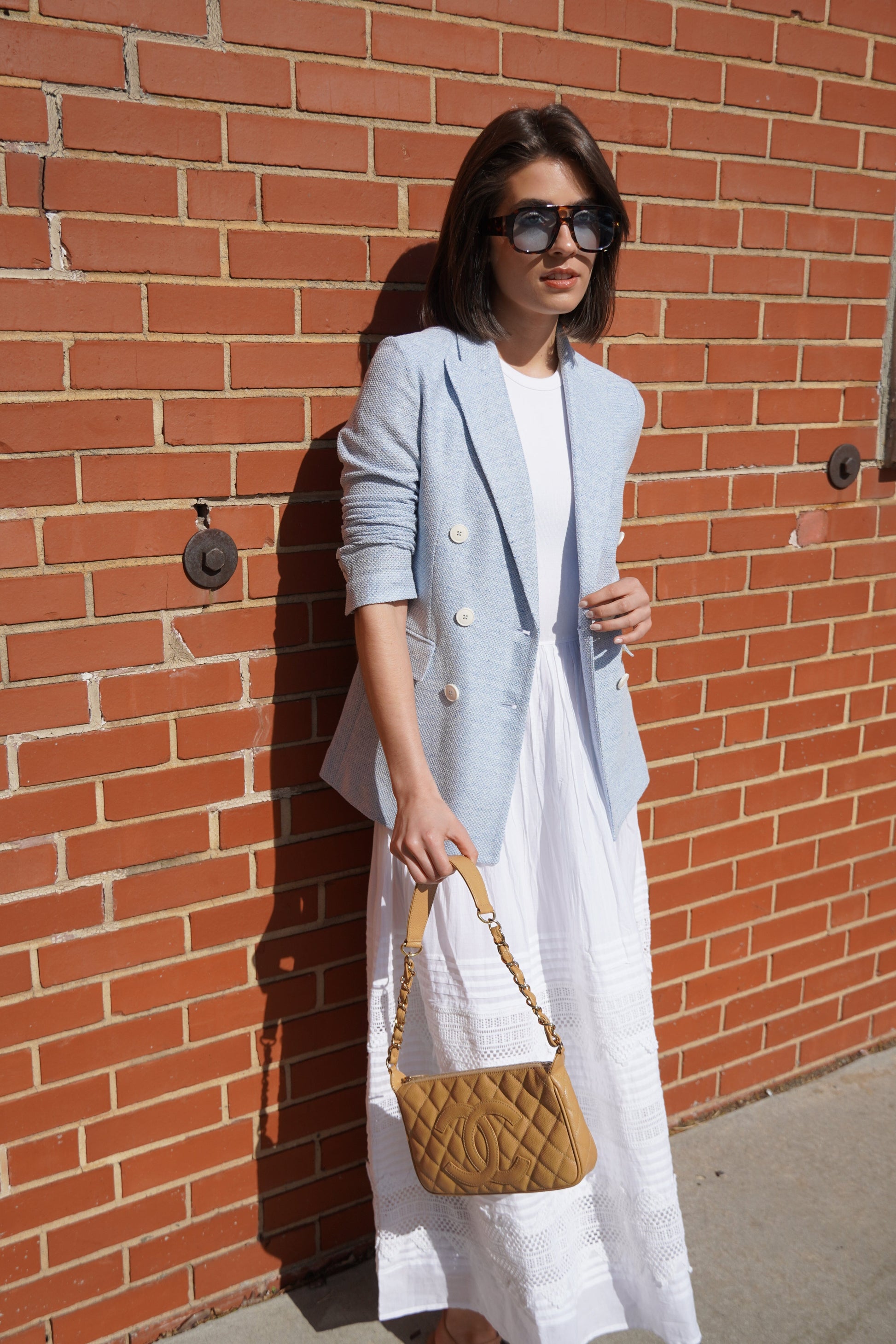Double Breasted Linen Jacket-Jackets-Uniquities