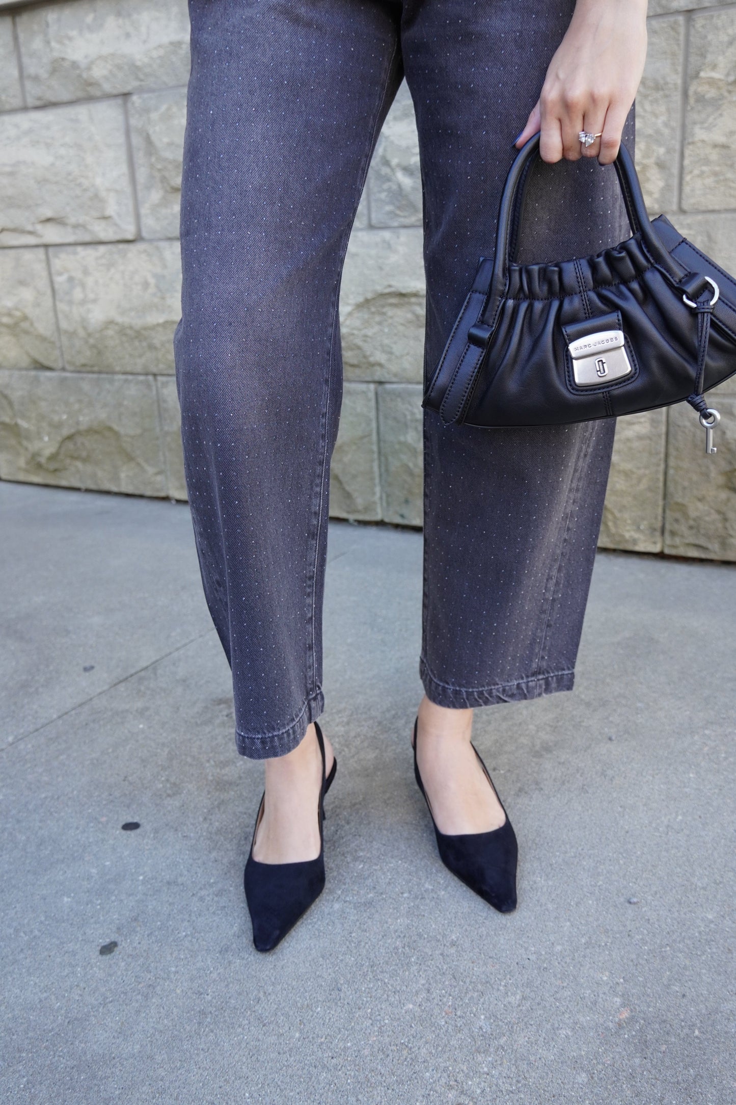 Hattie Embellished Barrel Jeans-Denim-Uniquities