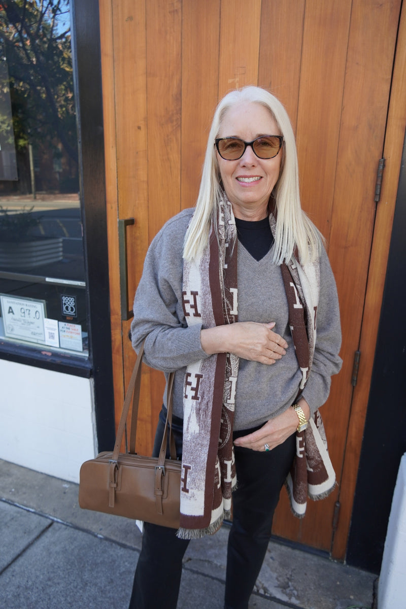 Fashion Printed Scarf Brown-Accessories-Uniquities