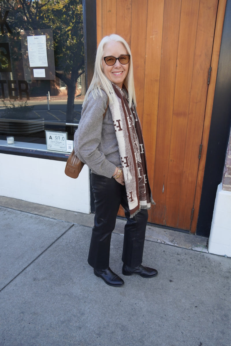 Fashion Printed Scarf Brown-Accessories-Uniquities