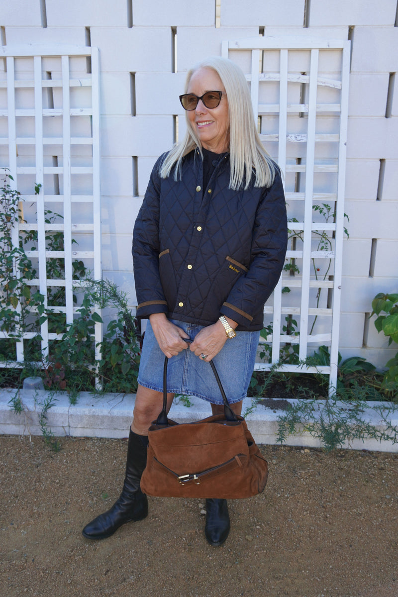 Etta Pencil Skirt-Denim-Uniquities