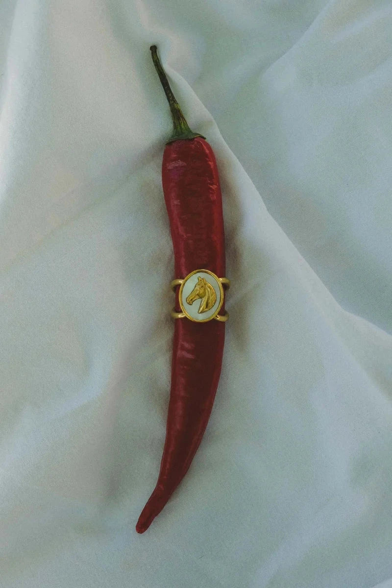 Horse Head Scarf Ring by Maison Lecomte - Image 2