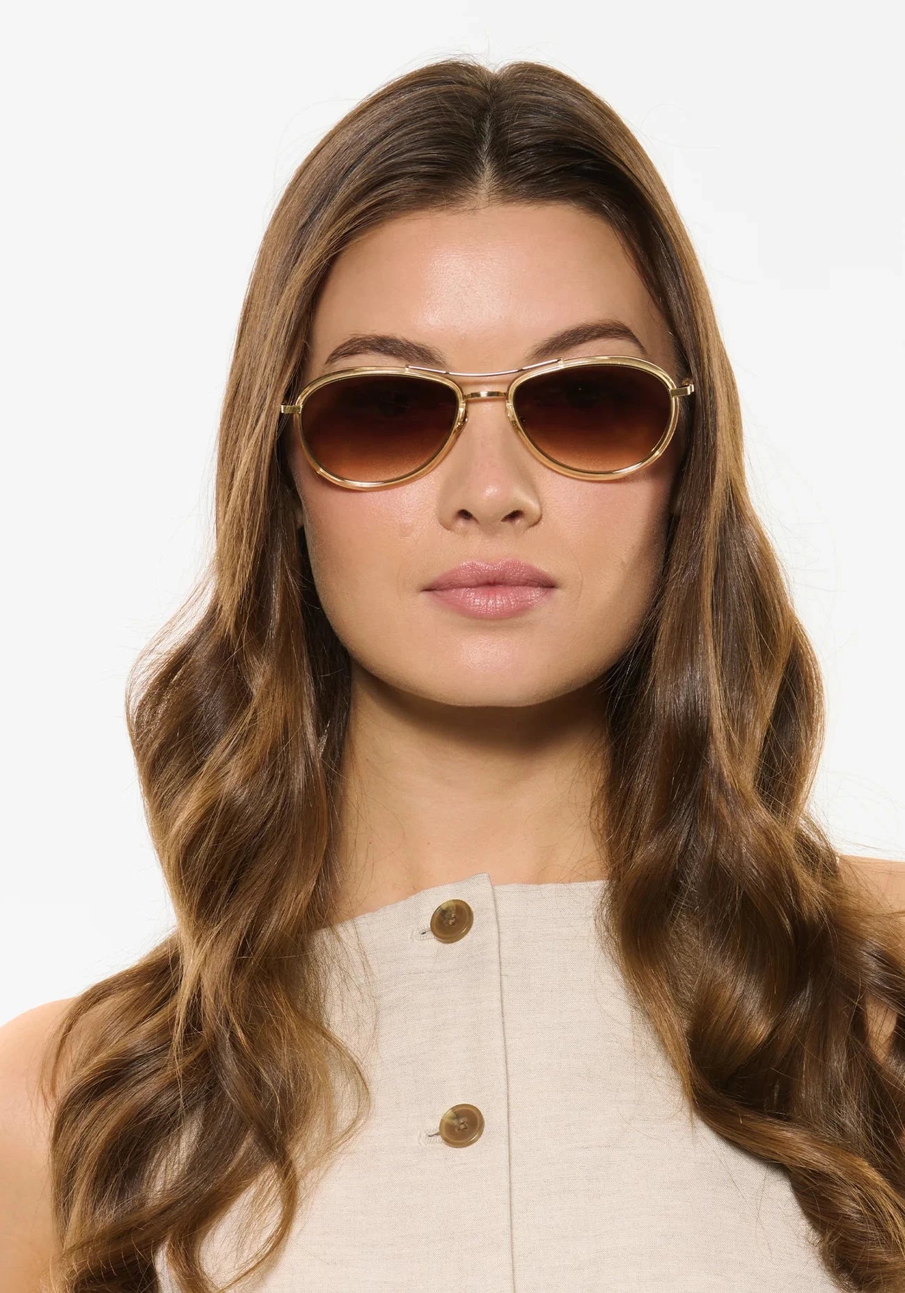 Dallas 12k Titanium + Champagne Sunglasses-Accessories-Uniquities