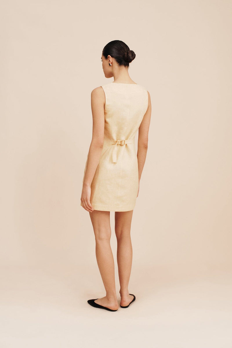 Emma Button Down Mini Dress-Dresses-Uniquities