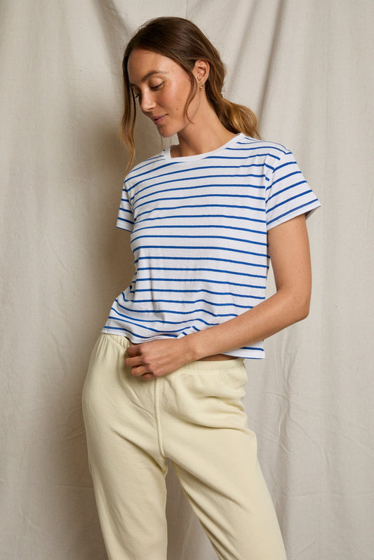 Everett Stripe Boxy Tee-Tee Shirts-Uniquities