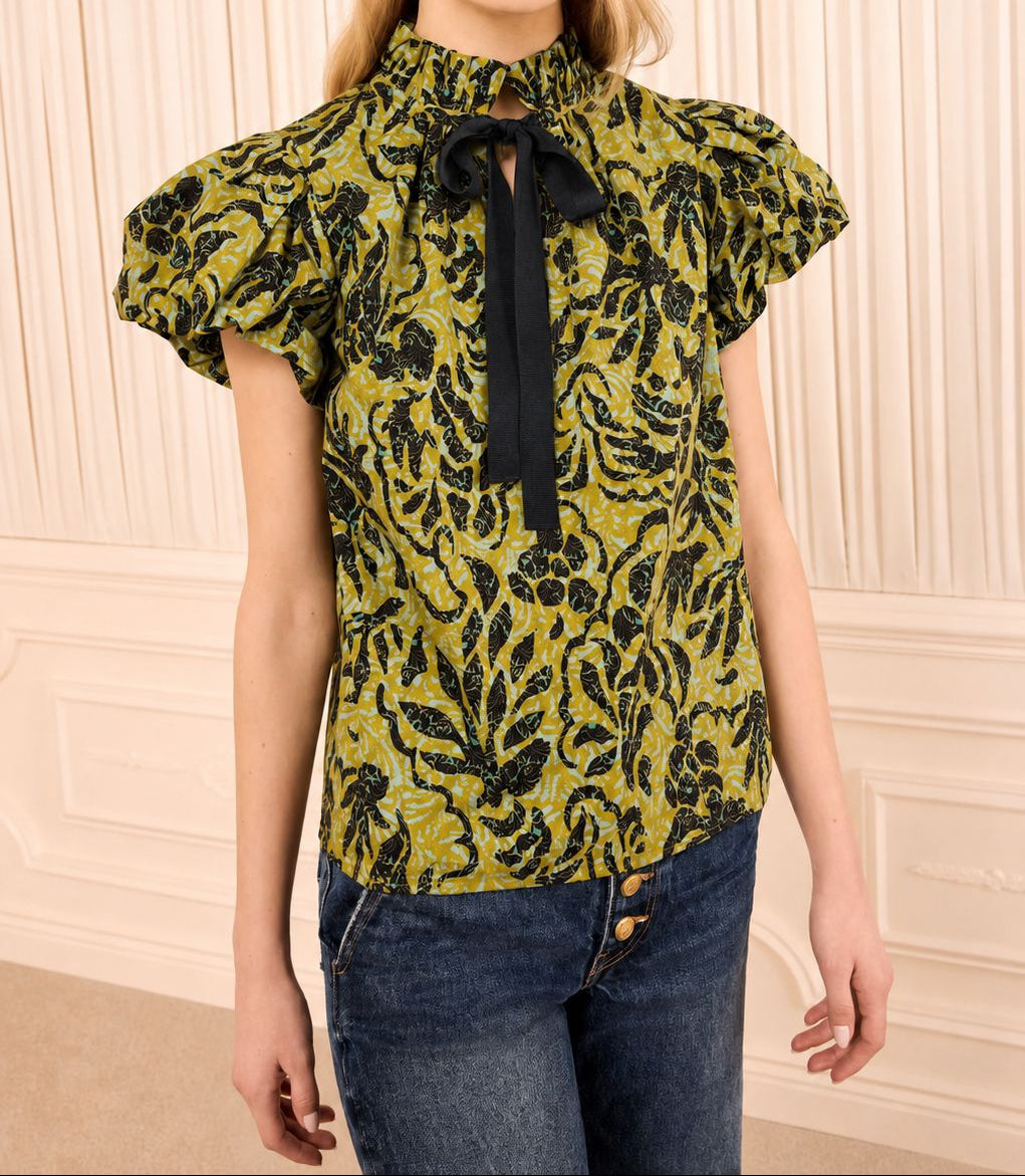 Estela Short Sleeve Cotton Top-Tops/Blouses-Uniquities