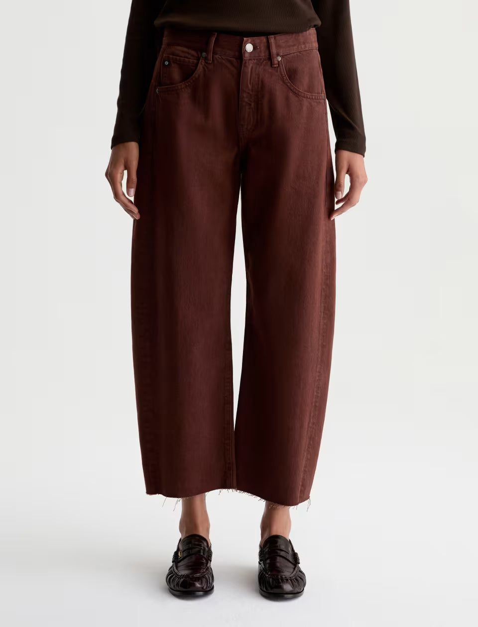 Hattie Crop In Chestnut-Denim-Uniquities