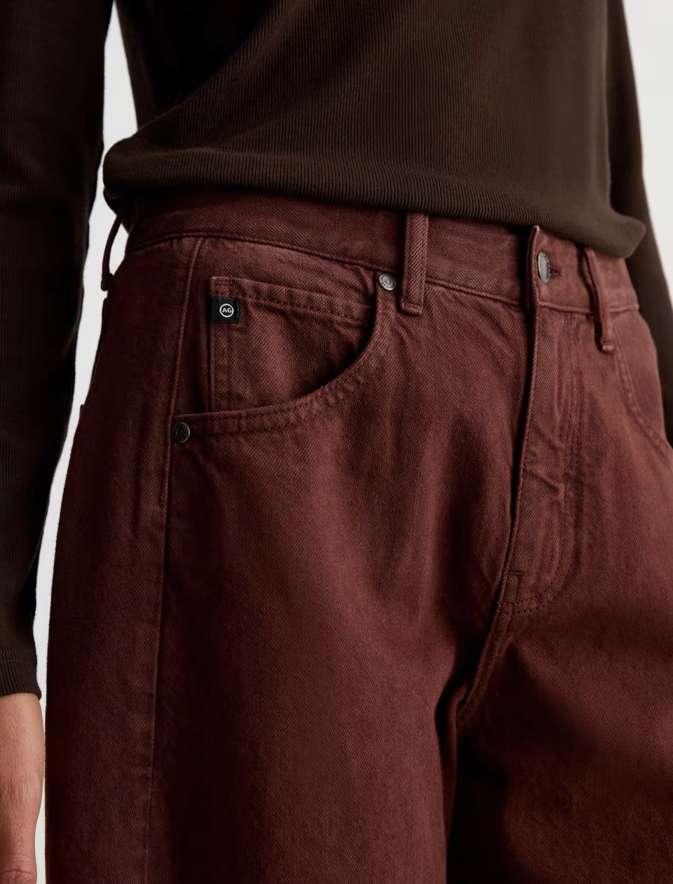 Hattie Crop In Chestnut-Denim-Uniquities