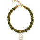 Woven Collar Necklace in Olive Branch