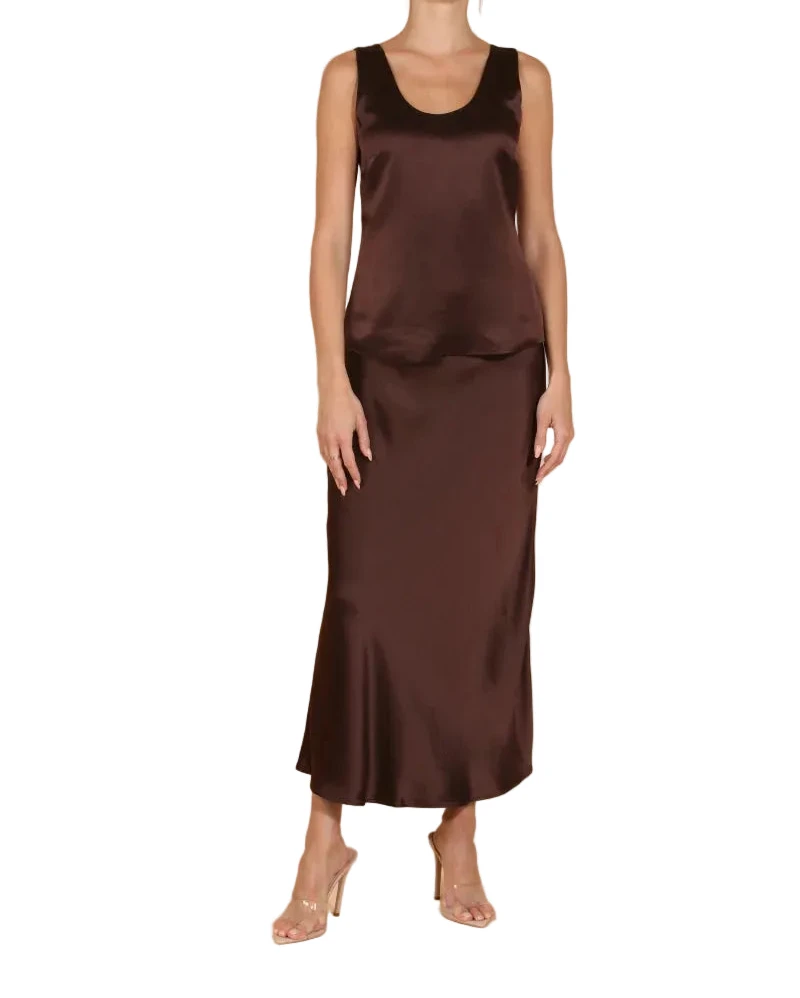 Acetate Slip Skirt-Bottoms-Uniquities