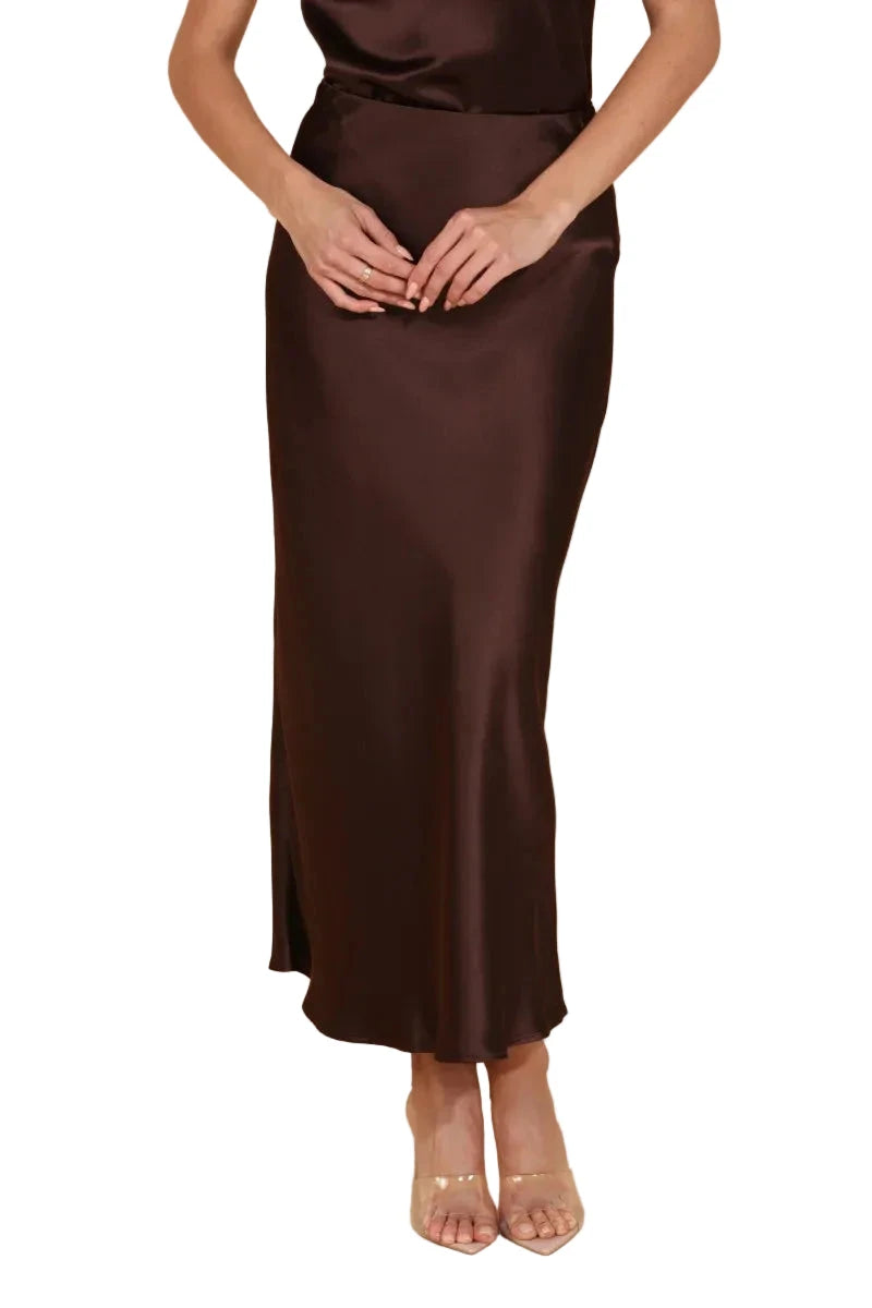 Acetate Slip Skirt-Bottoms-Uniquities