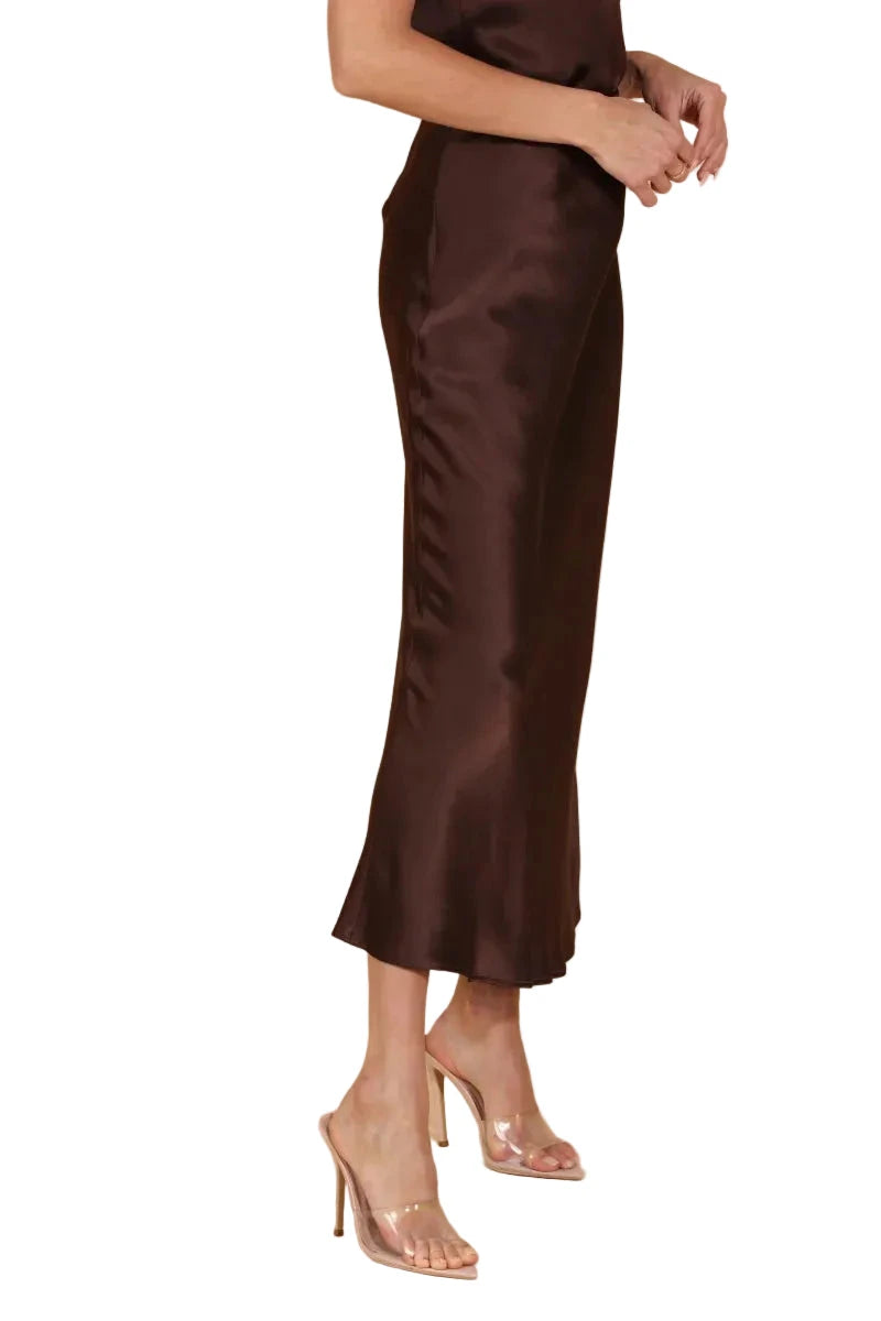 Acetate Slip Skirt-Bottoms-Uniquities