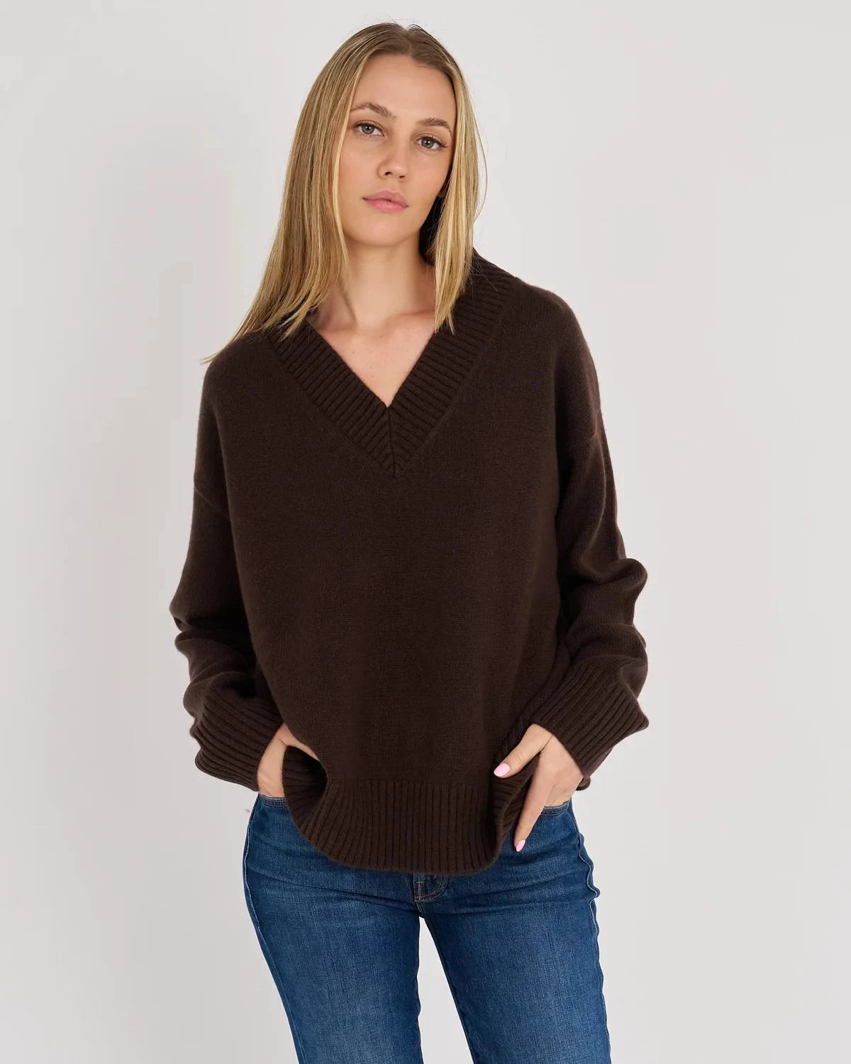 Cashmere Boyfriend V-Neck Sweaters Archer Cashmere 