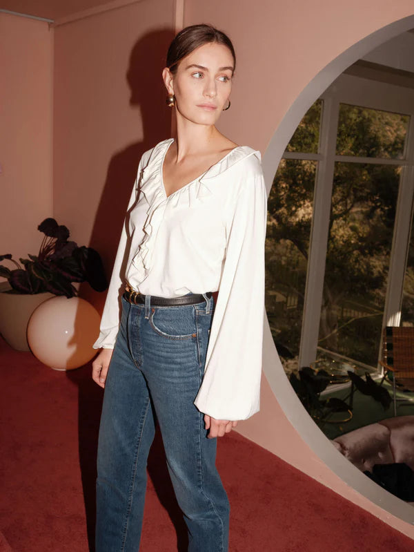Giorgio Flounce Top-Tops/Blouses-Uniquities