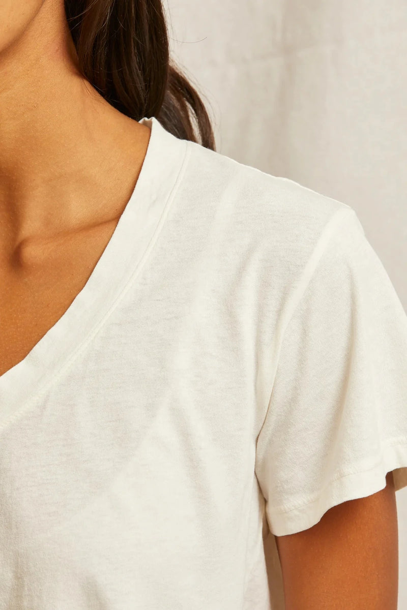 Hendrix Boxy V Neck Tee-Tee Shirts-Uniquities