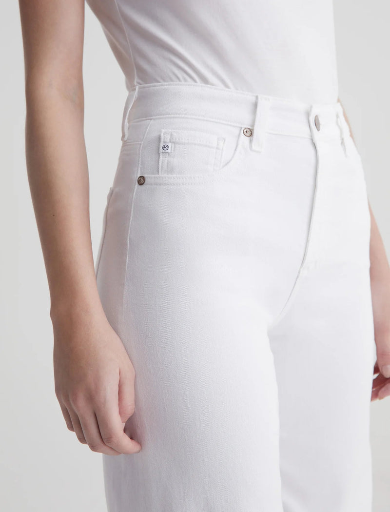 Saige Wide Leg Crop Jeans in Modern White-Denim-Uniquities