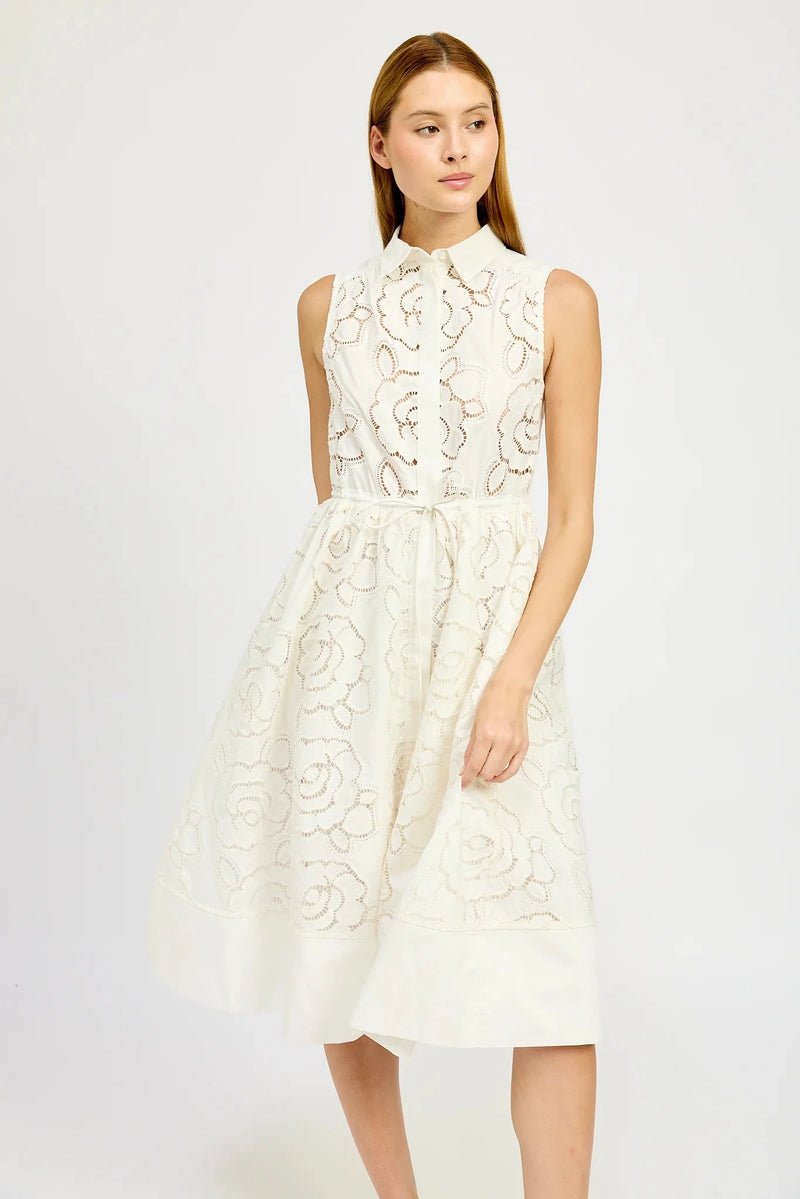 Chloe Belted Midi Dress-Dresses-Uniquities