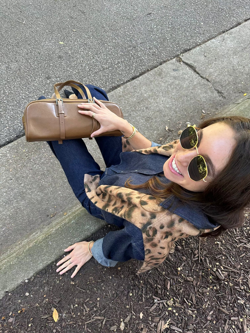 Watercolor Cheetah Crew-Sweaters-Uniquities