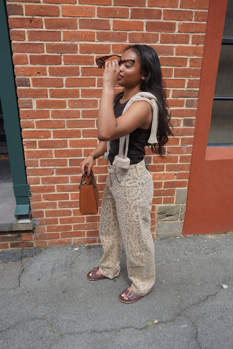 Miro Jeans in Natural Cheetah-Denim-Uniquities