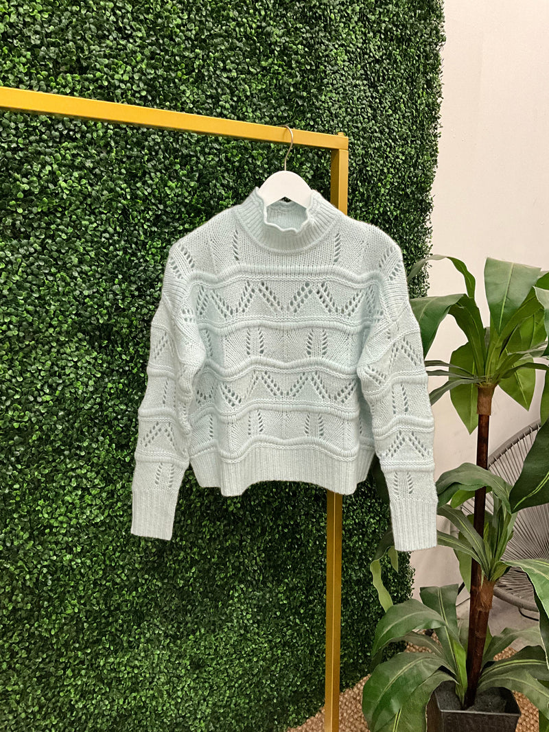 Chunky Wavy Pointelle-Sweaters-Uniquities