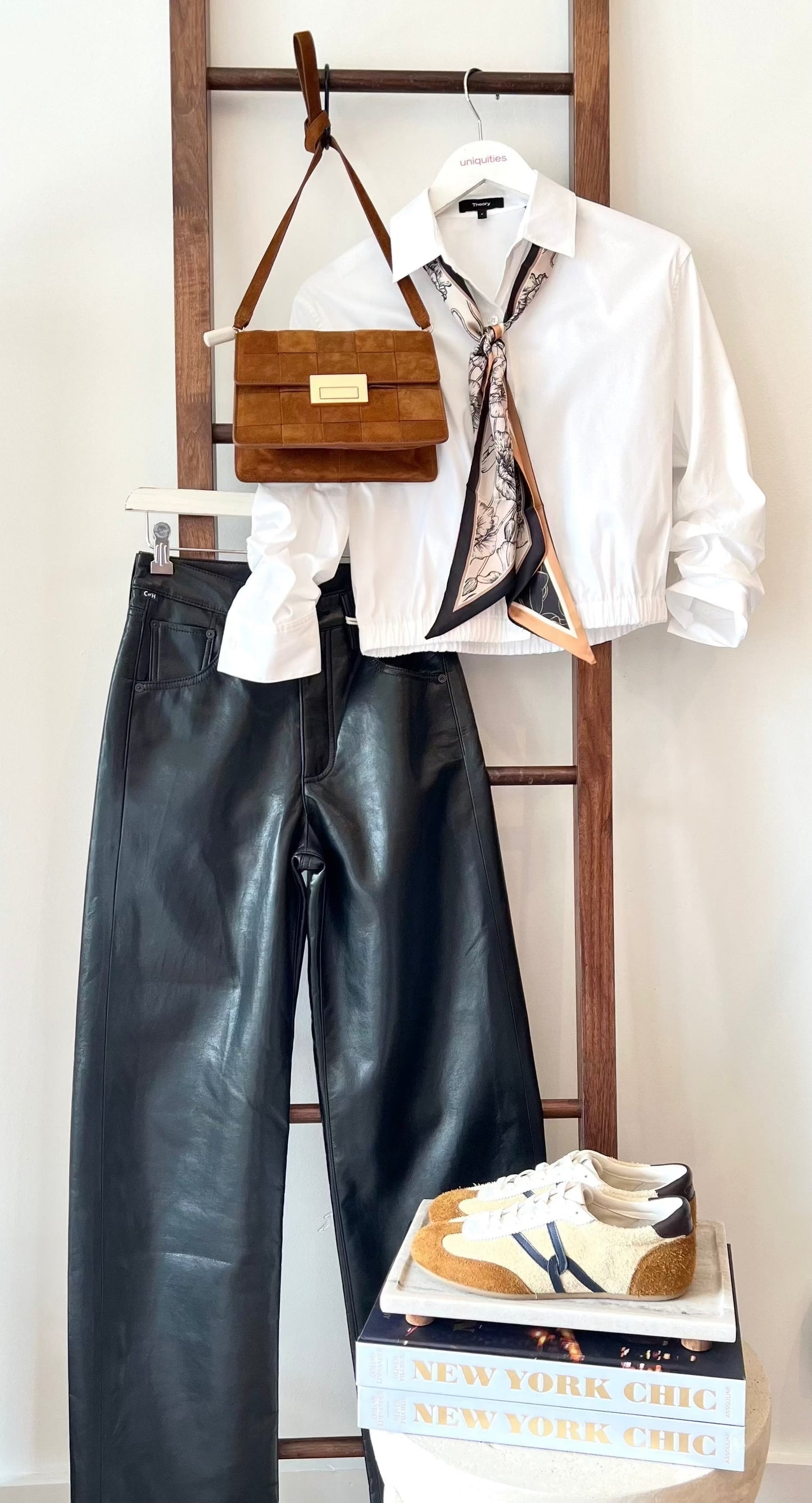 Skinny Silk Scarf Black-Accessories-Uniquities