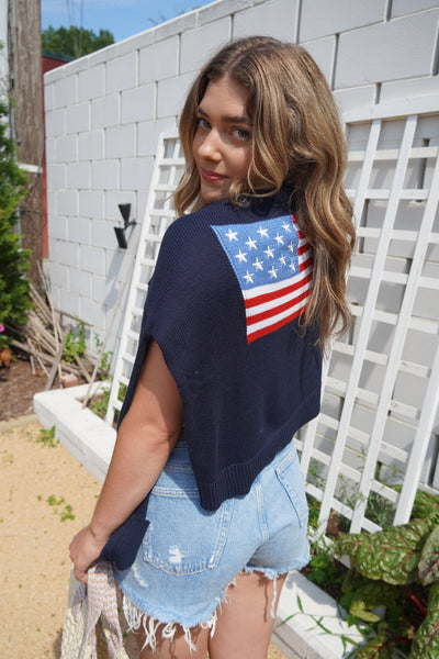 Embroidered American Sweater-Sweaters-Uniquities
