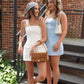 Strapless Skort Romper-Dresses-Uniquities