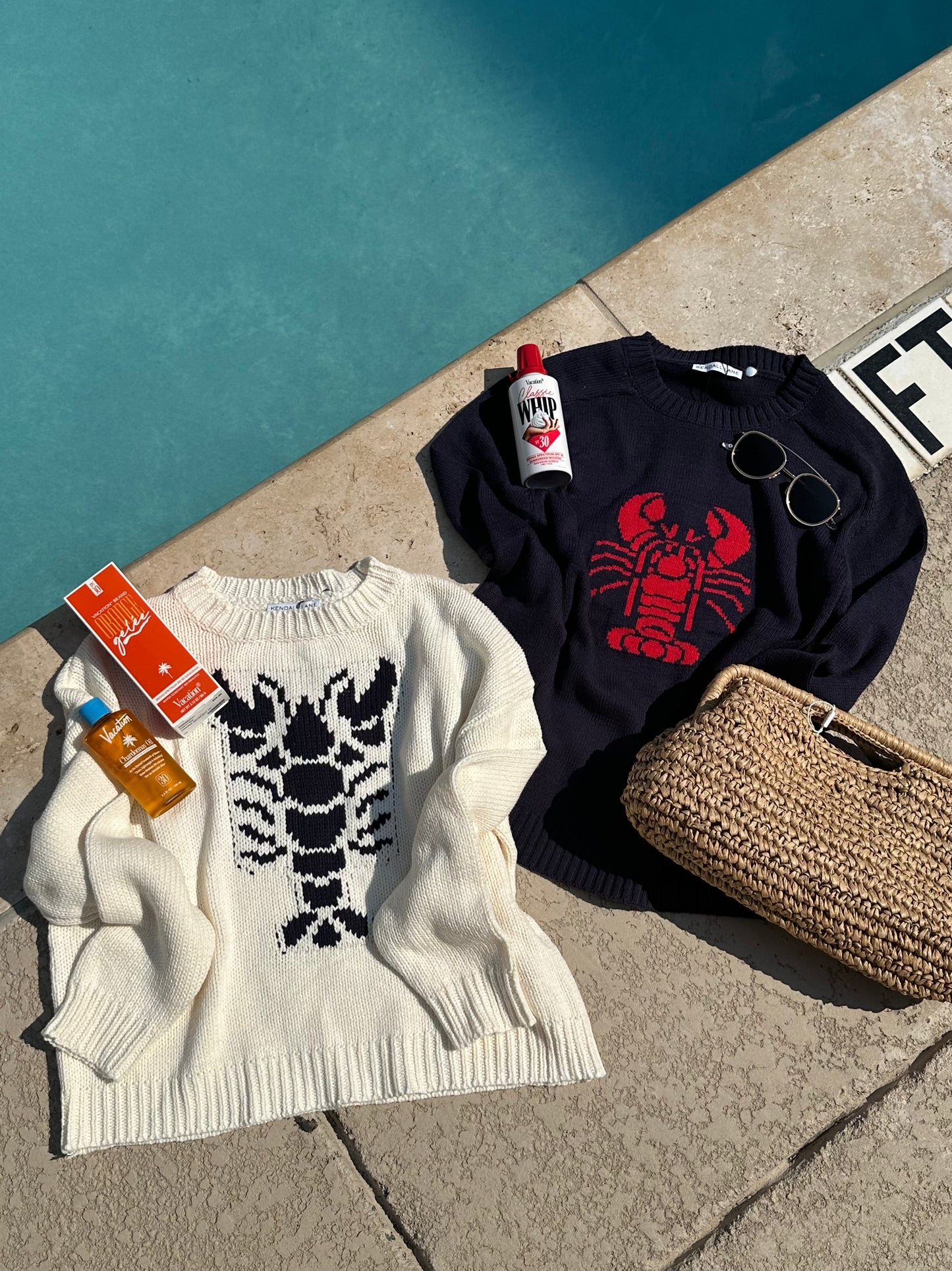 Cropped Lobster Sweater-Sweaters-Uniquities