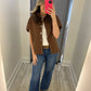 Faux Fur Trim Cardigan-Jackets-Uniquities