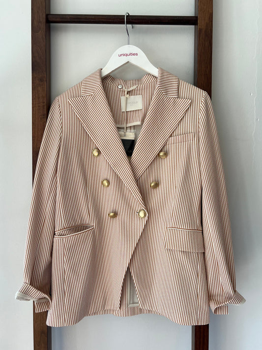 Double Breasted Oxford Jacket-Jackets-Uniquities