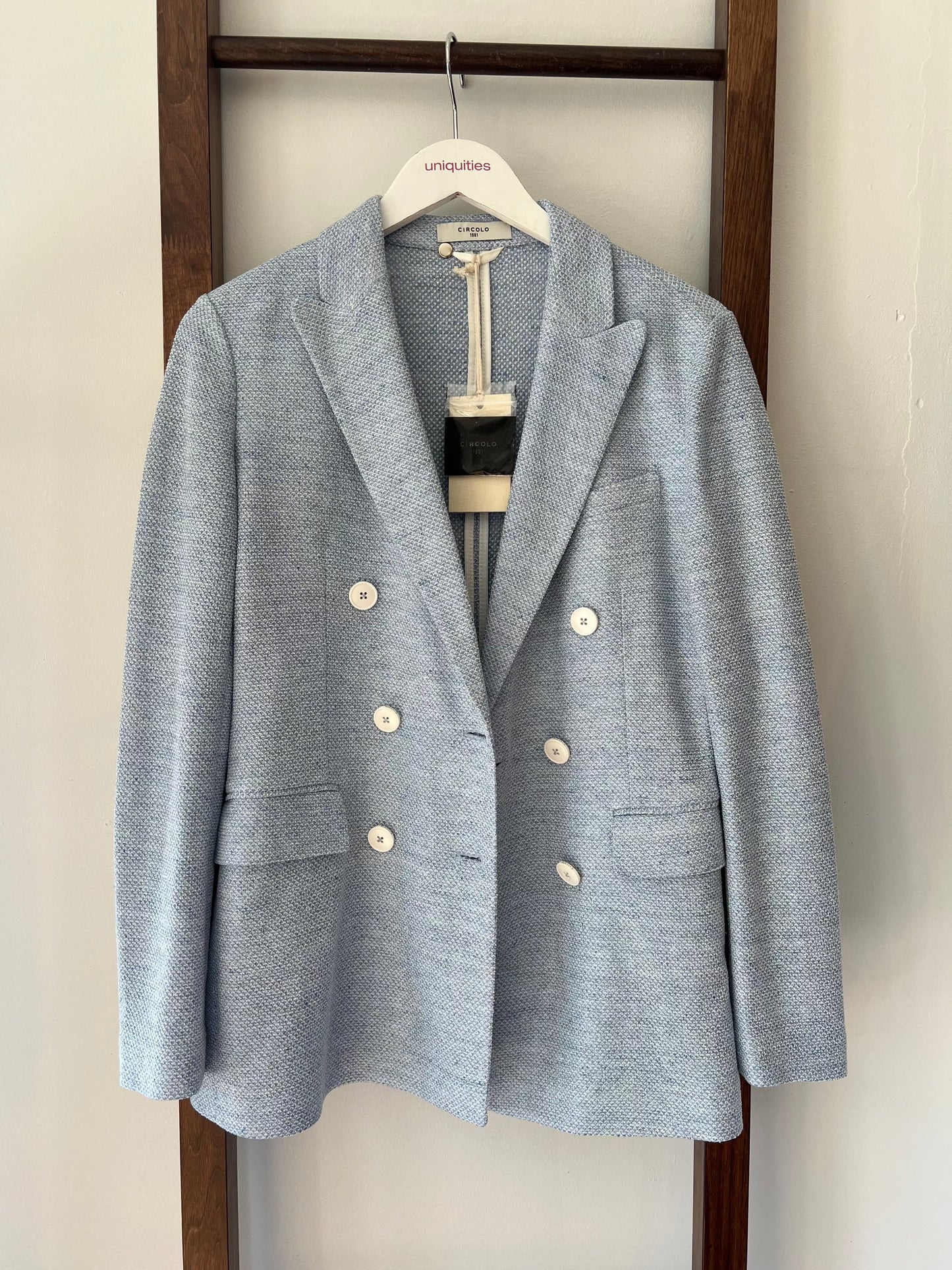 Double Breasted Linen Jacket-Jackets-Uniquities