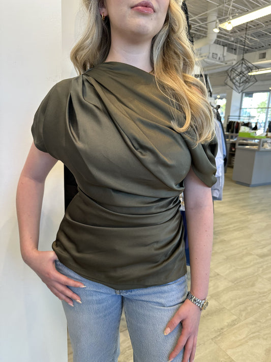 Phoebe Draped Top-Tops/Blouses-Uniquities
