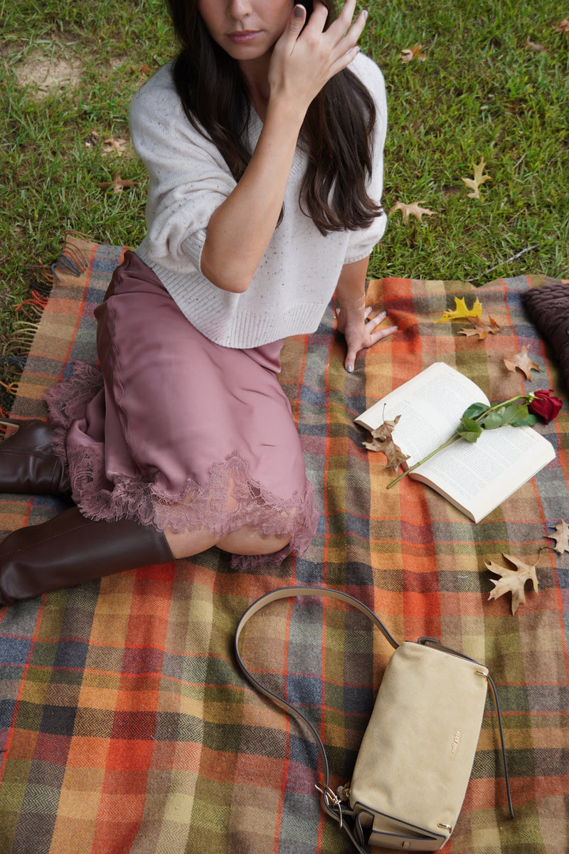 Lea Lace Hem Skirt-Bottoms-Uniquities