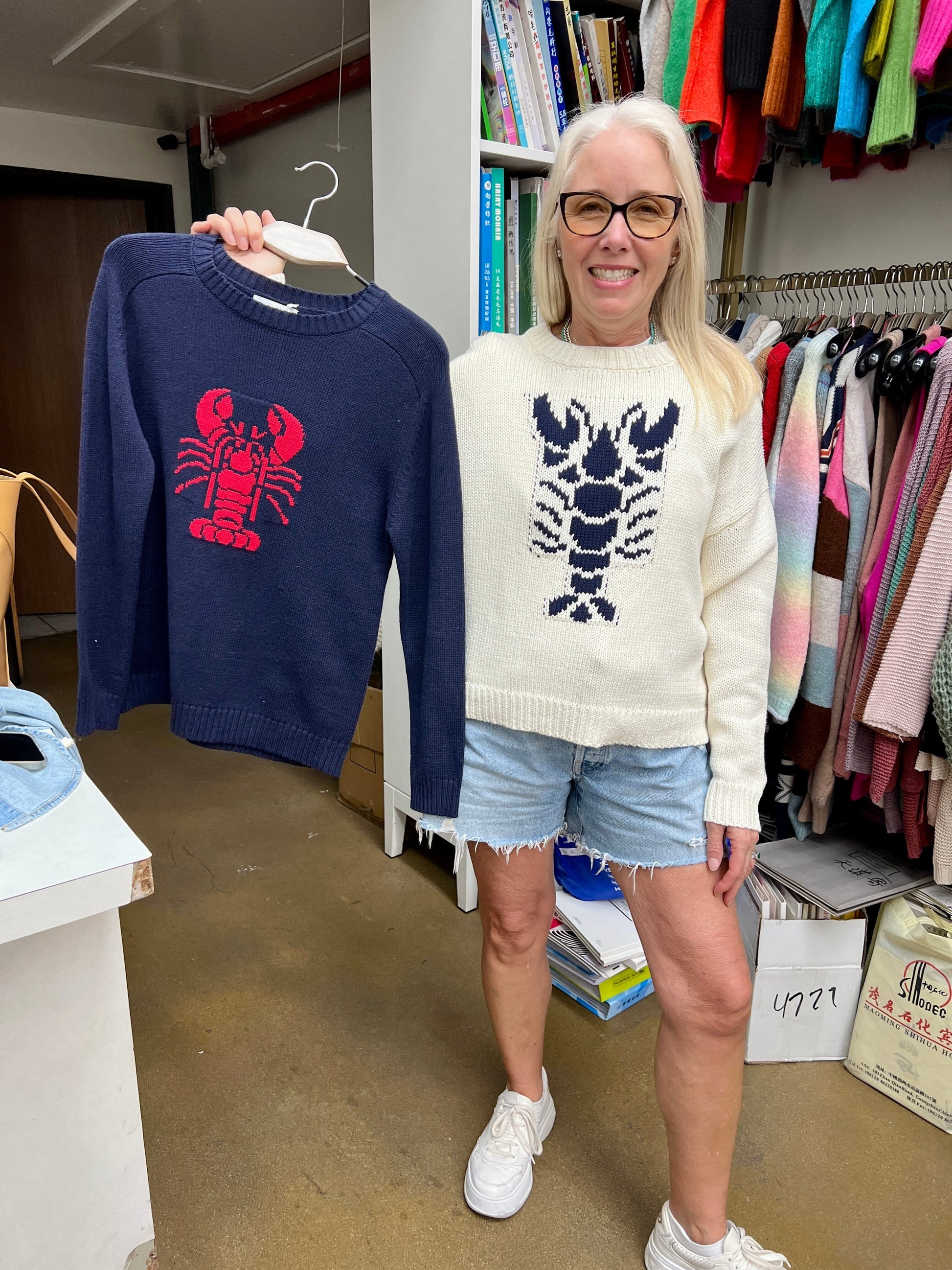 Lobster Sweater-Sweaters-Uniquities