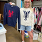 Cropped Lobster Sweater-Sweaters-Uniquities