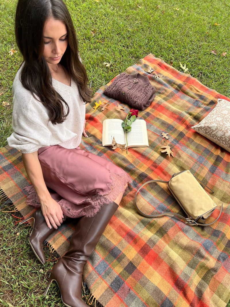 Lea Lace Hem Skirt-Bottoms-Uniquities