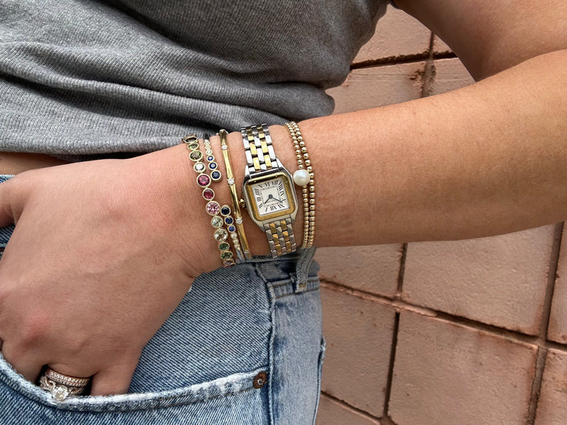 Timeless Bezel Set Bangle-Jewelry-Uniquities