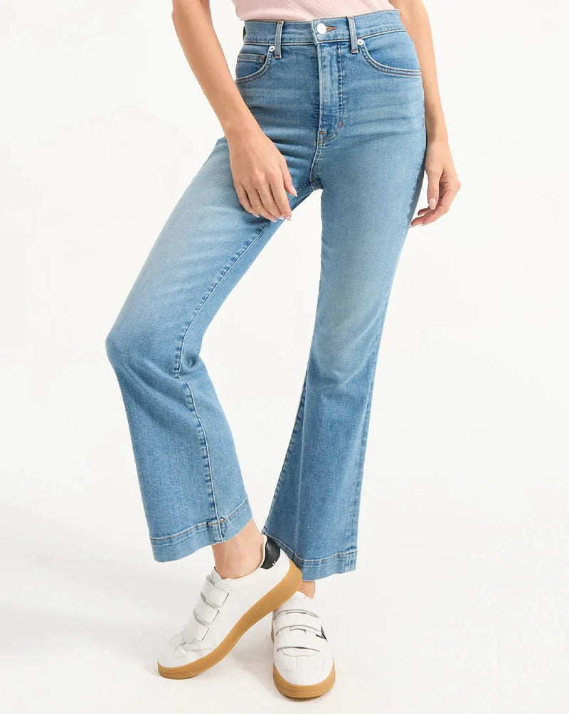 Carson High Rise Ankle Flare Jeans-Denim-Uniquities