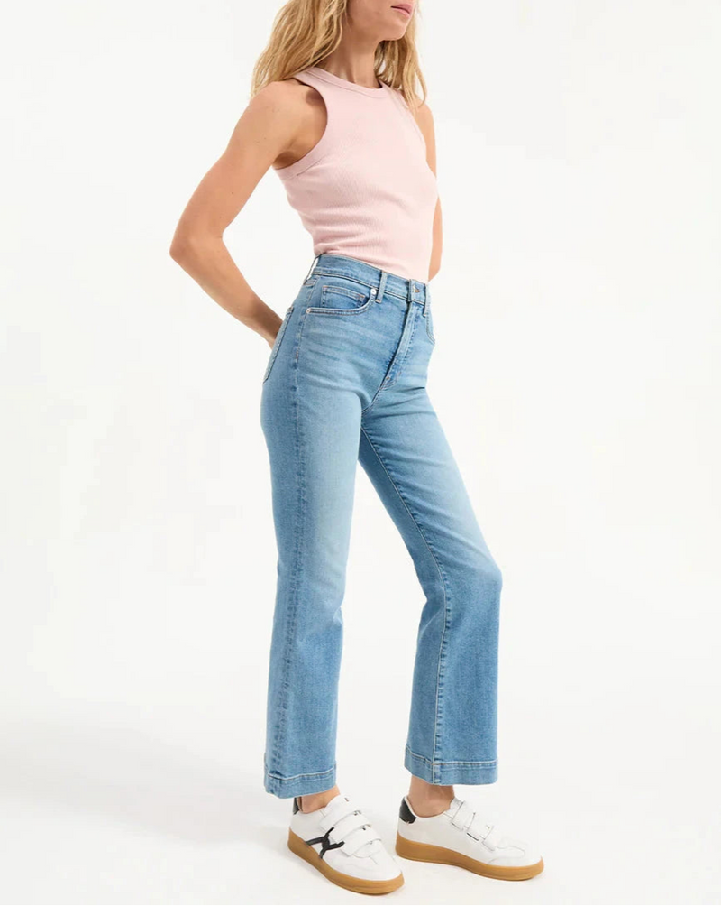 Carson High Rise Ankle Flare Jeans-Denim-Uniquities