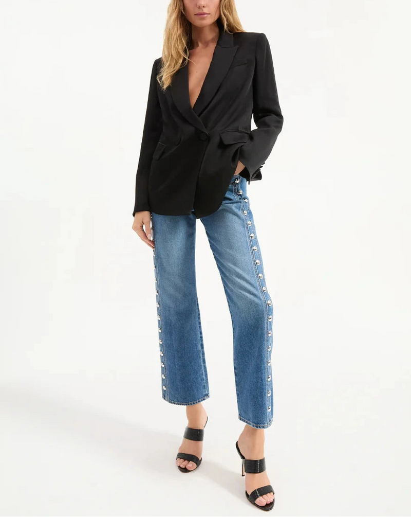 Dylan Ankle High Rise Straight Jeans-Denim-Uniquities