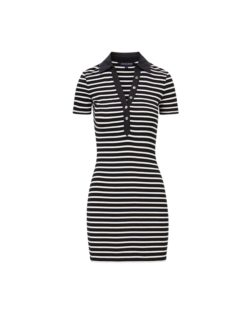 Bailey Striped Polo Mini Dress-Dresses-Uniquities