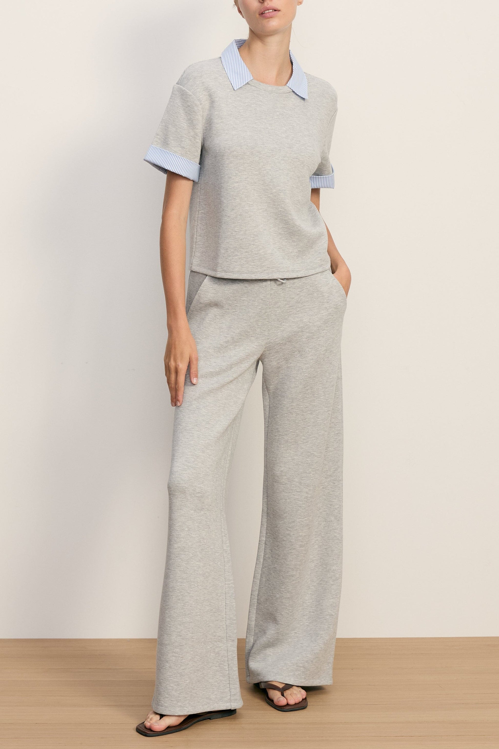 Stuyvesant Mixed Media Top-Tops/Blouses-Uniquities