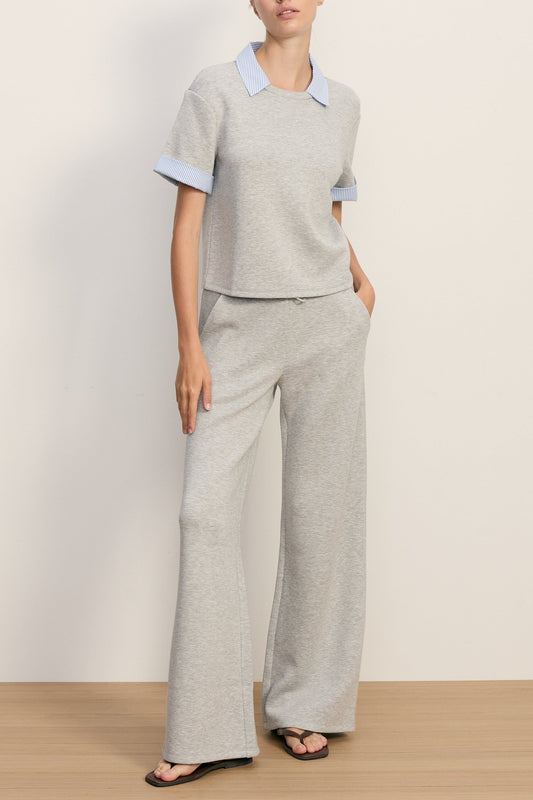 Stuyvesant Mixed Media Top-Tops/Blouses-Uniquities