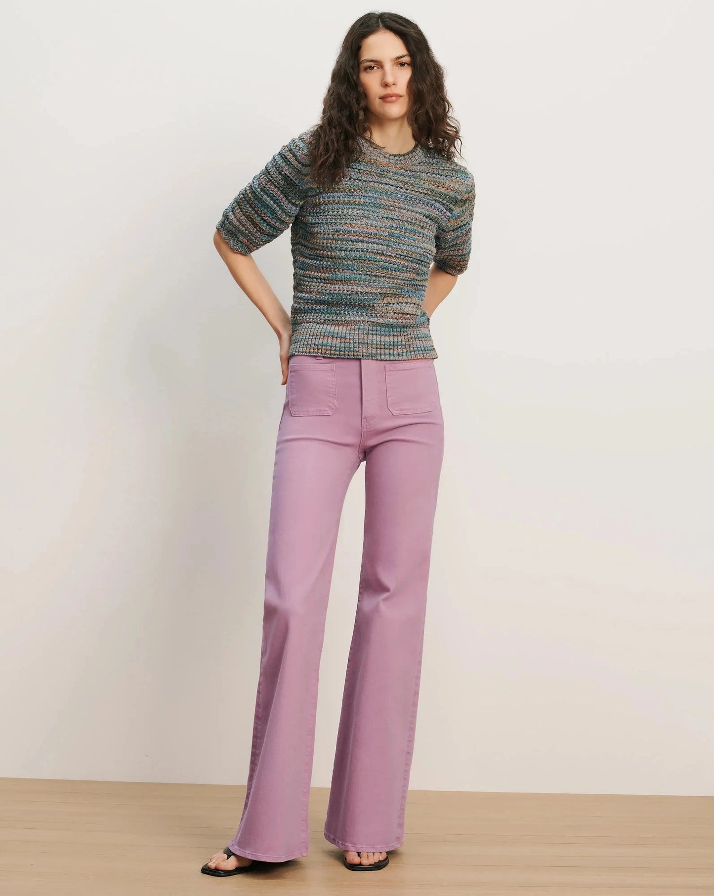 Joplin High Rise Wide Flare-Denim-Uniquities