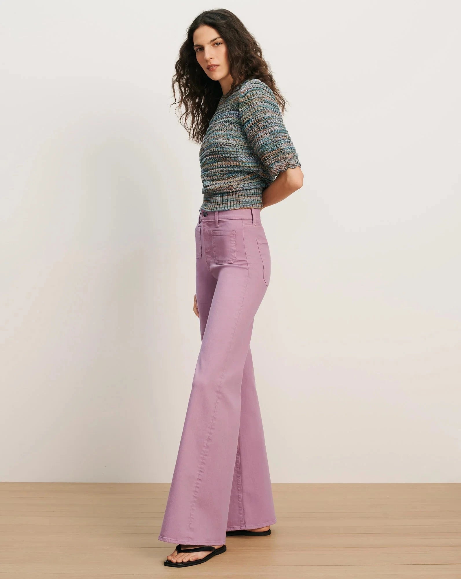Joplin High Rise Wide Flare-Denim-Uniquities