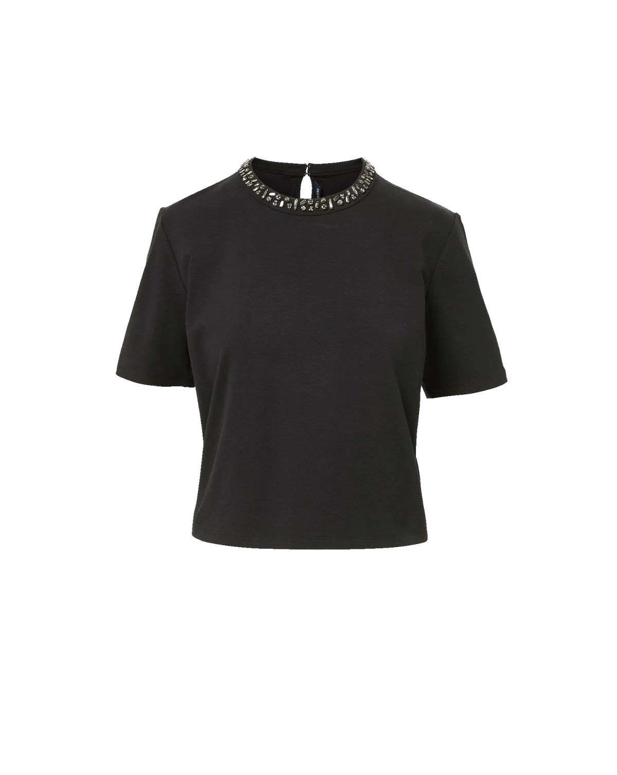 Sebastian Jewel Neck Tee-Tops/Blouses-Uniquities